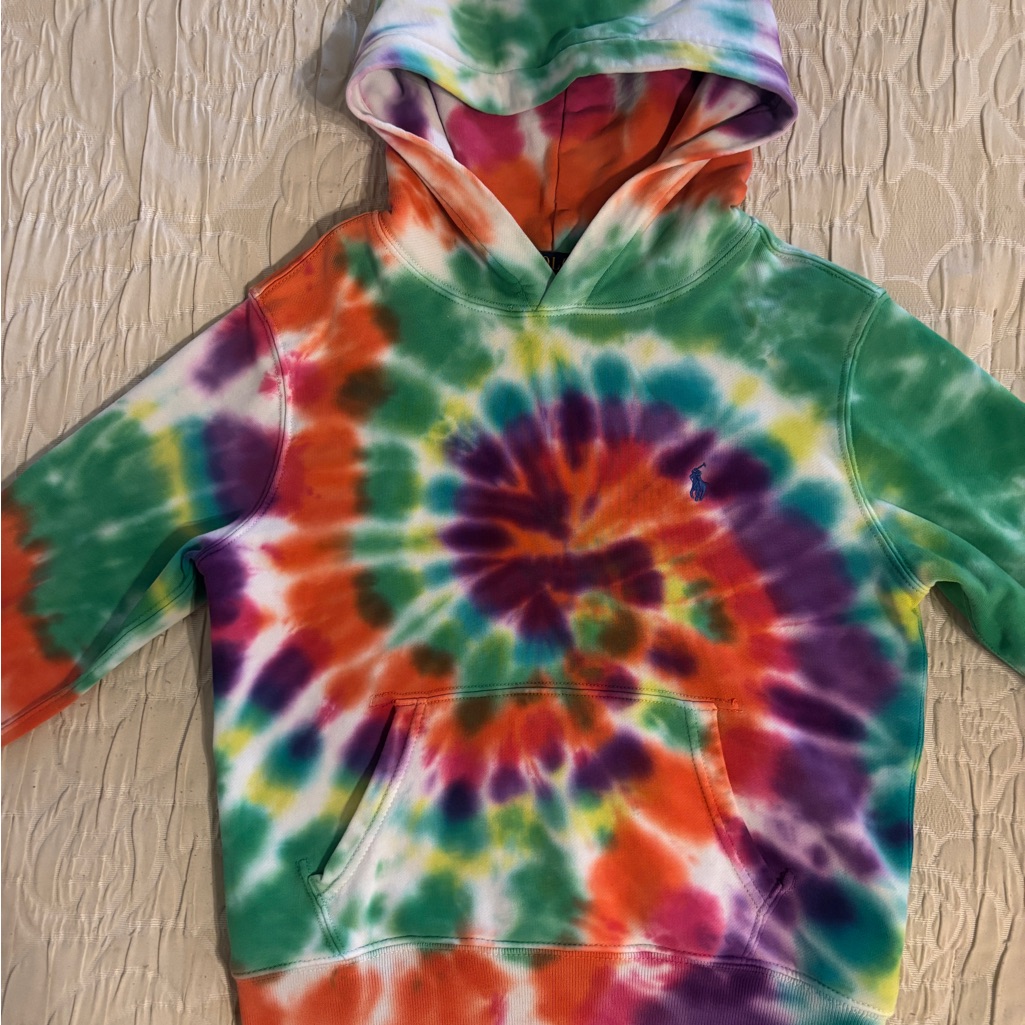 Like New Polo Ralph Lauren Tie-Dye Hoodie Boys Size Medium (10/12)